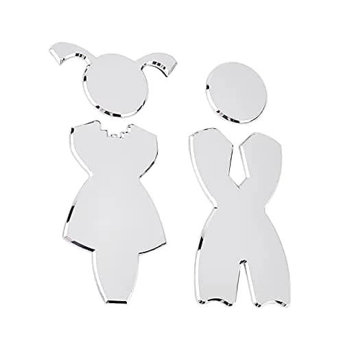GORGECRAFT Toilet Signs Self Adhesive for Boy and Girl | Washroom Door Signs for School, Home, Hotel, Office, Store, Parking, Restaurant thumbnail 1