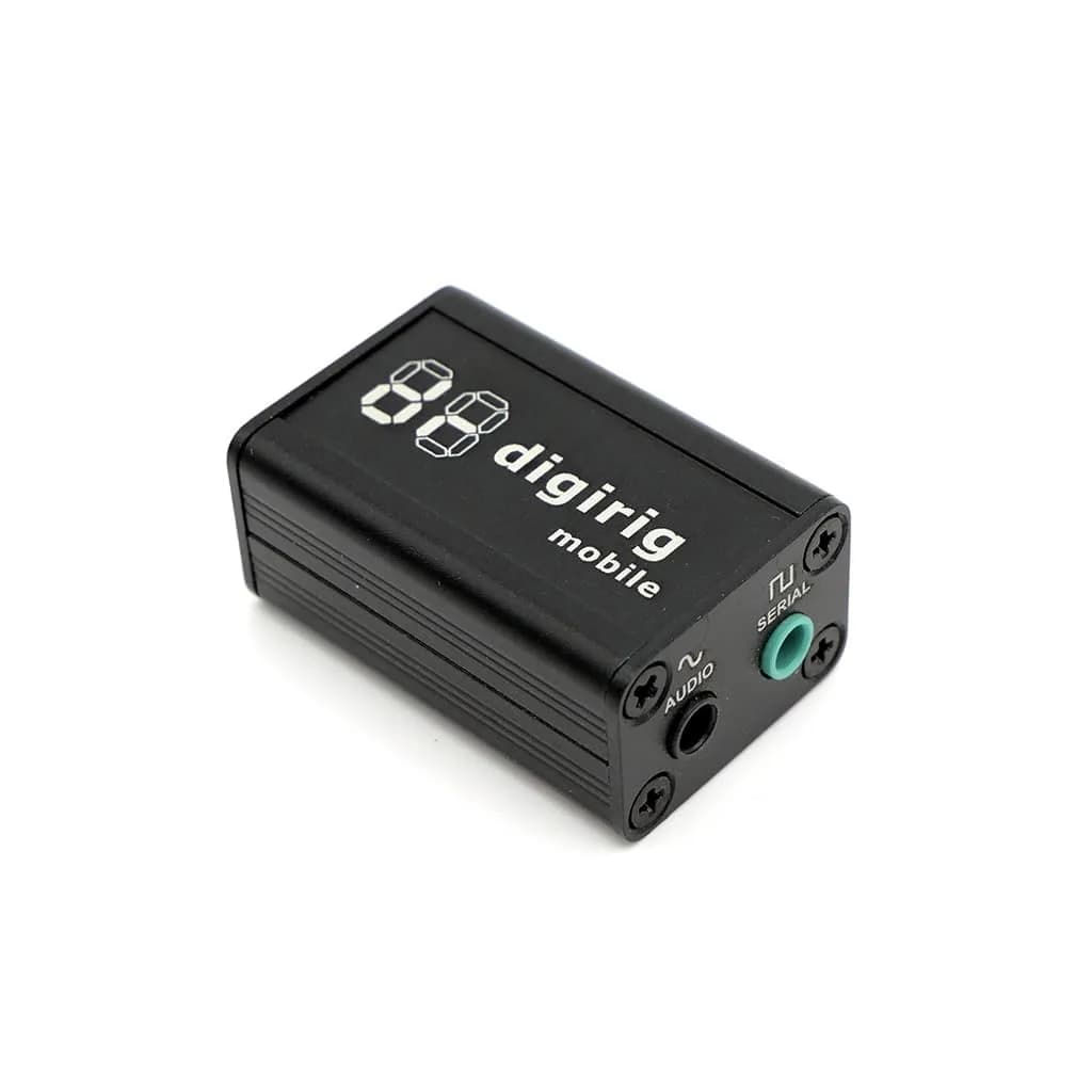 Digirig Mobile Digital Modes Interface for Amateur Radio | USB CAT, PTT & Audio Codec (1.9 Rev) — Black