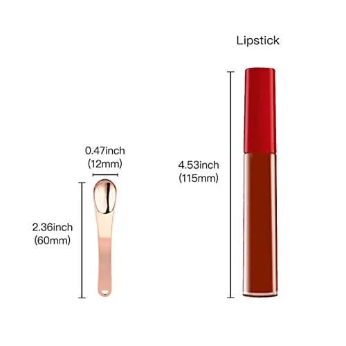 Tekson Metal Cosmetic Spatula 6 Pieces | Reusable Rose Gold Beauty Scoop for Skincare thumbnail 5