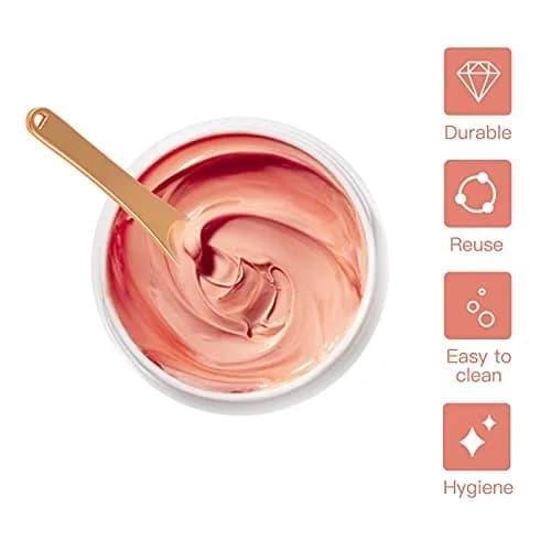 Tekson Metal Cosmetic Spatula 6 Pieces | Reusable Rose Gold Beauty Scoop for Skincare thumbnail 2
