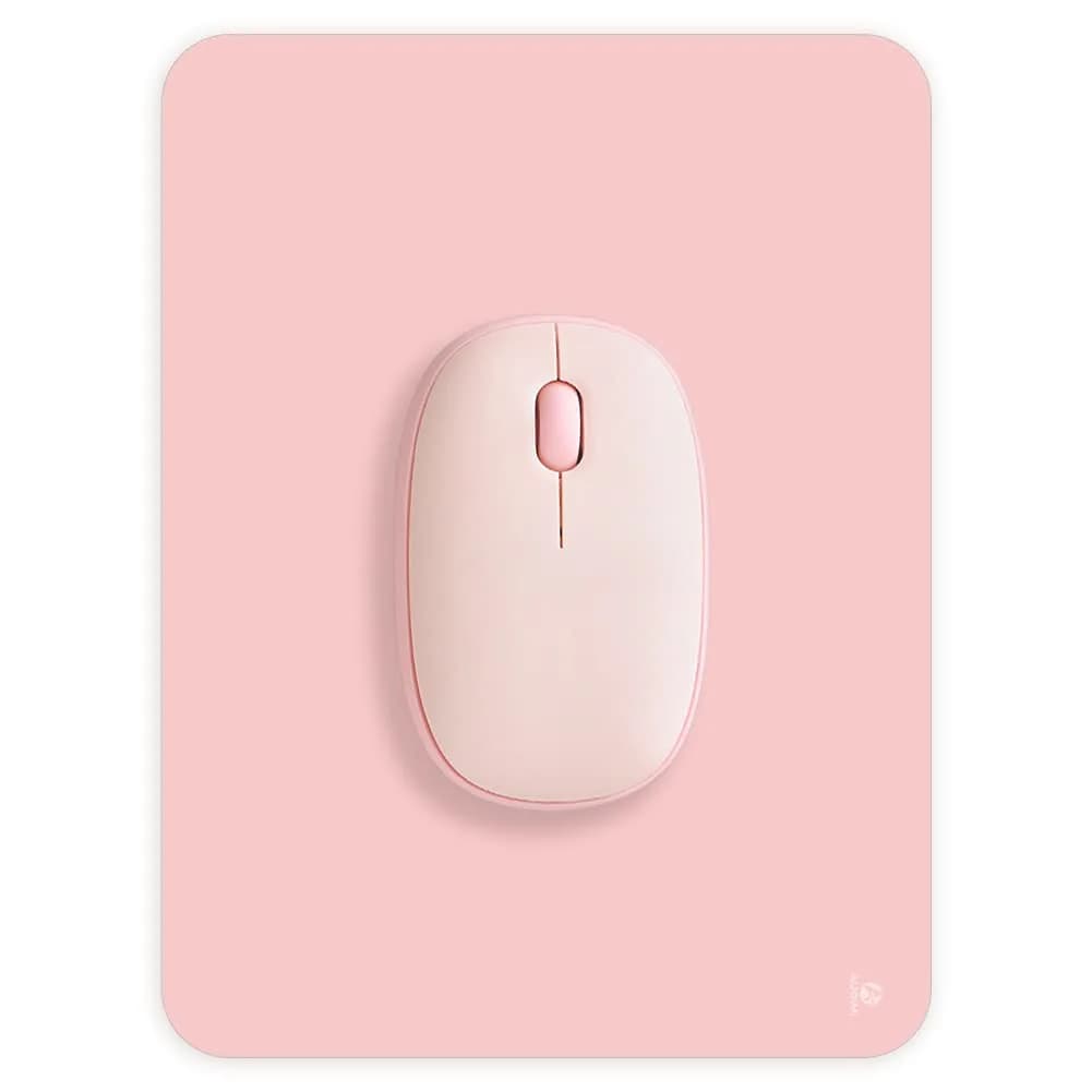 Audimi Small Mouse Pad 6 x 8 Inch, Mini Mouse Pad Thick for Laptop Wireless Mouse Home Office Travel, Portable & Washable (Black) | Smooth-Gliding Cloth Surface — Pink