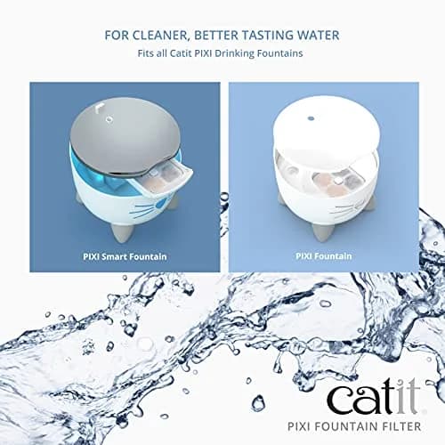 Catit PIXI Cat Drinking Fountain Original Filter, 3-Pack, White | Certified Replacement Filter for Cleaner Water thumbnail 2