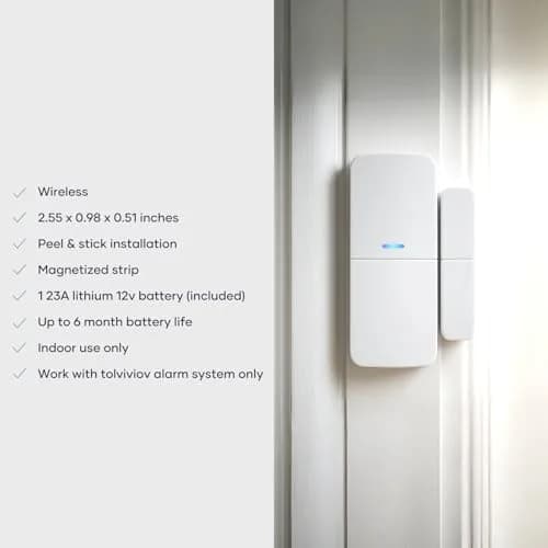 tolviviov Entry Sensor (Pack of 6) - Wireless Contact Sensor for Doors and Windows | 120dB Alarm thumbnail 2