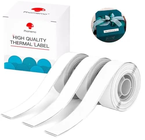 Phomemo Labels, D30 Label Tape, Continuous Labels 0.59" (15mm) x 19.69ft | Waterproof, No Ink Needed thumbnail 1