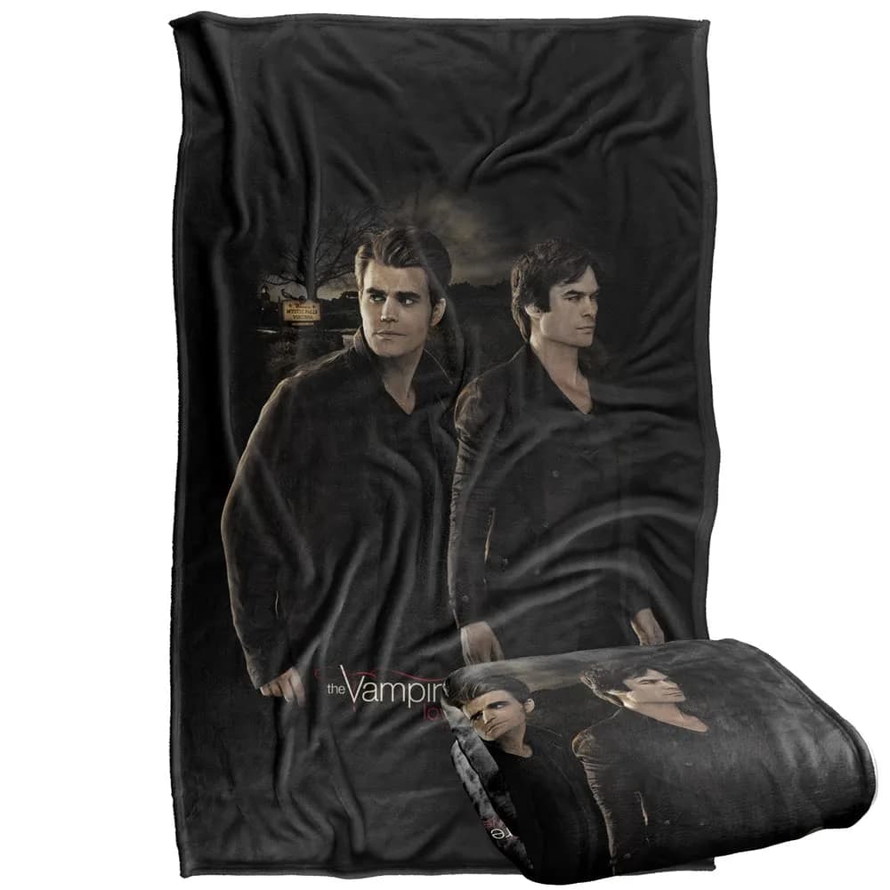 LOGOVISION Vampire Diaries Brothers Silky Touch Throw Blanket 127cm x 152cm | Officially Licensed Microfiber Fleece — Brothers
