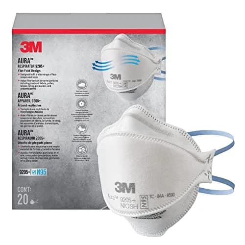 3M Aura N95 Particulate Respirator 20 Count (Pack of 1) | NIOSH Approved for 95% Filtration Efficiency thumbnail 1
