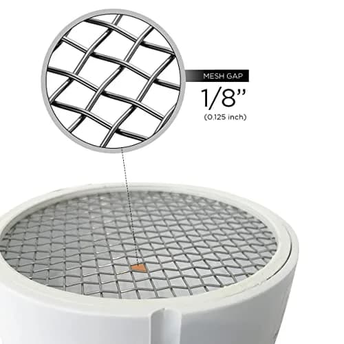 RAVEN 2" Inner x 2-3/8" Outer Diameter PVC Termination Cap Mesh Screen Vent Cover | Furnace & Roof Vent Cap thumbnail 7