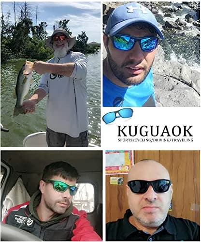 KUGUAOK Polarized Sports Sunglasses for Men | UV 100% Protection, Cycling & Driving Ready thumbnail 4