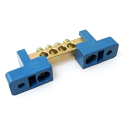 RLECS Terminal Bus Bar 2pcs 4-Position Brass Grounding Strip | Power Distribution thumbnail 6