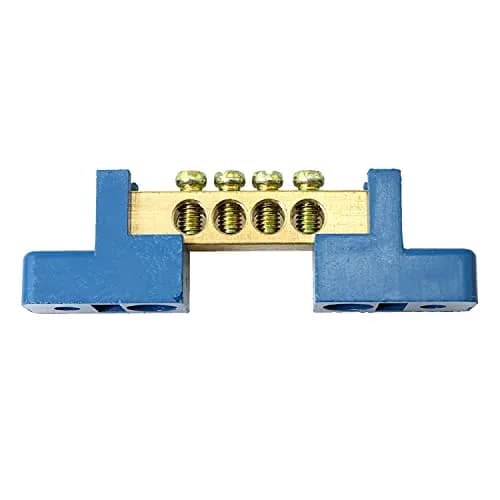 RLECS Terminal Bus Bar 2pcs 4-Position Brass Grounding Strip | Power Distribution thumbnail 2