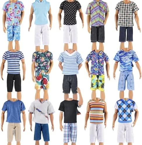 E-TING 10Set Doll Clothes & Shoes for 12-inch Boy Doll | Handmade, Safe & Colorful thumbnail 6