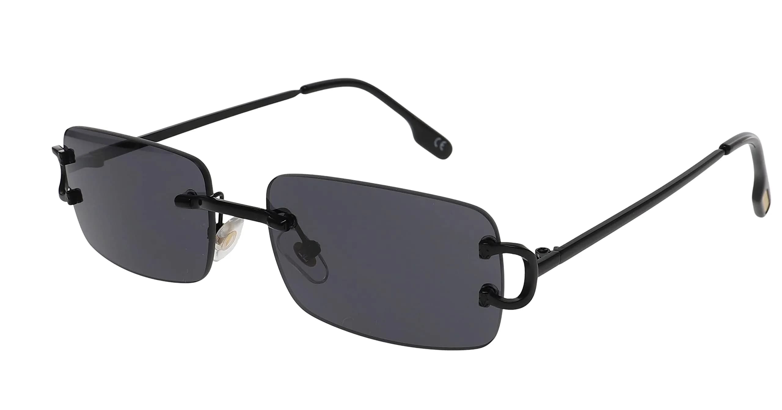 FLAWLESS EYEWEAR Men Women Classy Elegant Sophisticated Style Clear Lens EYE GLASSES Gold Rimless Frame 55mm (2.17in) — Black