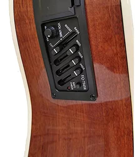Jiayouy 4 Band EQ-7545R Guitar Pickup Preamp Amplifier with Tuner 10.5cm (4.1in) | For Acoustic Guitars thumbnail 4