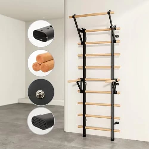 DHT DYNAMIC HEALTH TECH Pull-Up Bar Wall Mounted | Home Office Fitness Accessory thumbnail 4