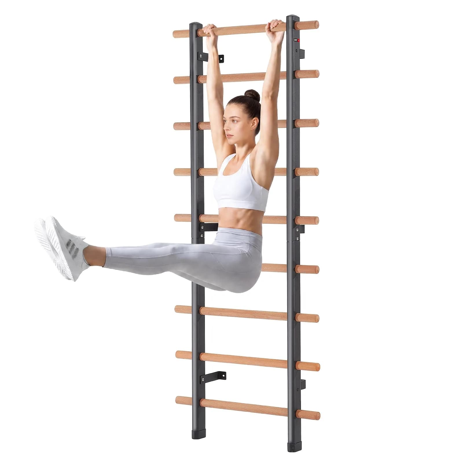 DHT Double Bar Bracket for Swedish Ladder | Adjustable Upper Body Exercise Accessory — WA2