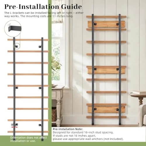 DHT Swedish Ladder Wall Bars 78in | Stable Wooden Gymnastics Equipment for Home & Gym thumbnail 7