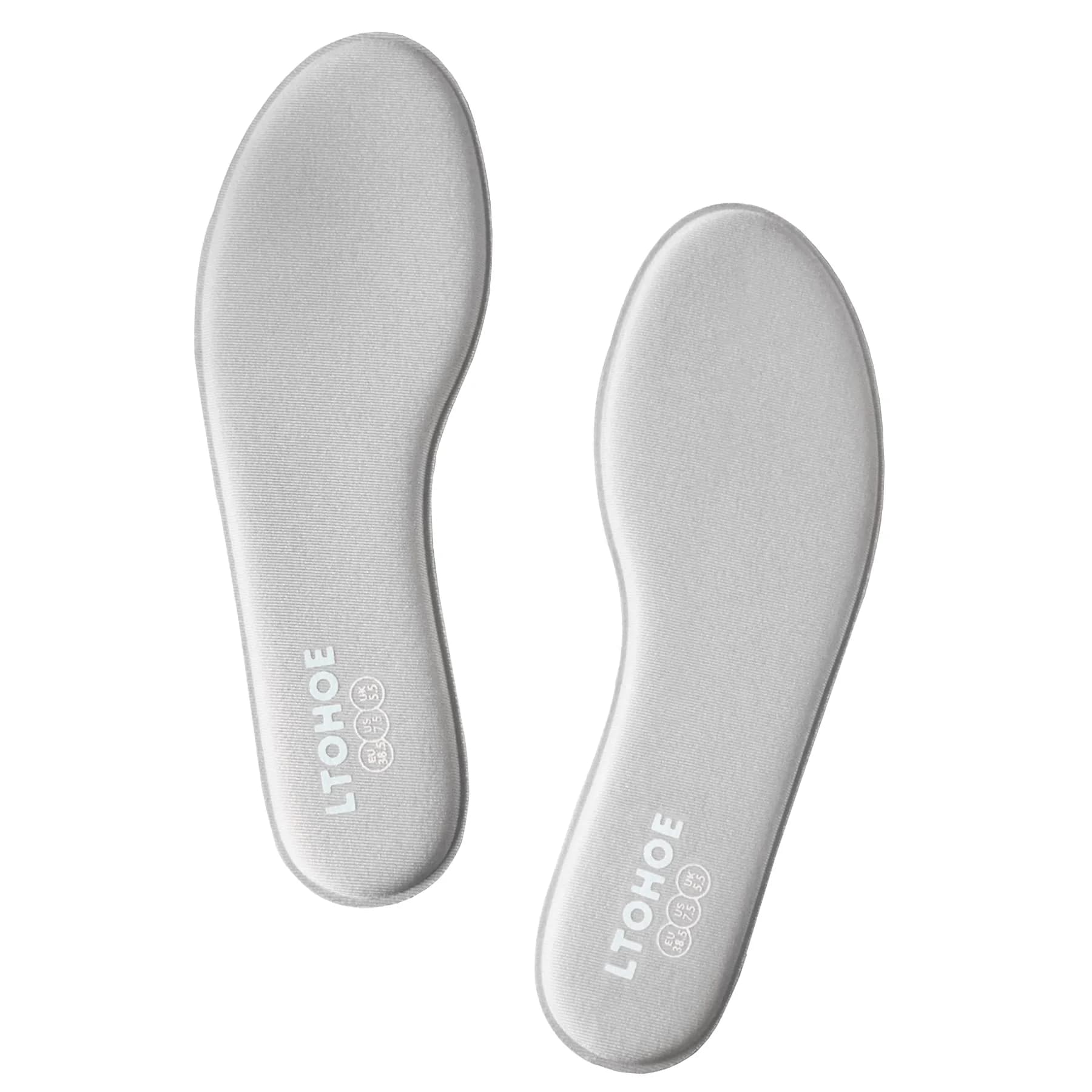 LTOHOE Memory Foam Insoles for Women Replacement Comfort 8mm Grey US 5.5 | Support & Comfort - main product image
