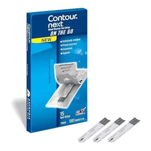 Ascensia CONTOUR NEXT Blood Glucose Test Strips, 15 Count | Proven Accuracy for Diabetes Management thumbnail 1