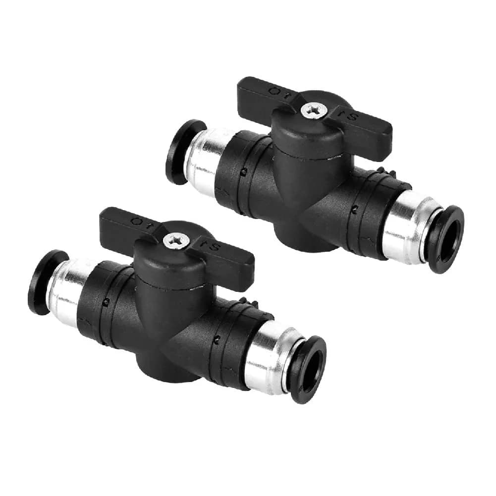 Beduan 1/2" x 1/2" OD Push to Connect Ball Valve Set (2 Pcs) | 284 PSI Air Flow Control Union - main product image