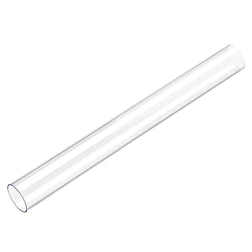 uxcell Rigid Round Clear Tubing 26mm ID x 28mm OD 1Ft | Impact-Resistant Polycarbonate Tube thumbnail 1