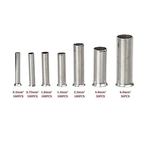 Teansic 600Pcs Tinned Copper Wire Ferrules AWG22-10 | High Conductivity & Safety thumbnail 2