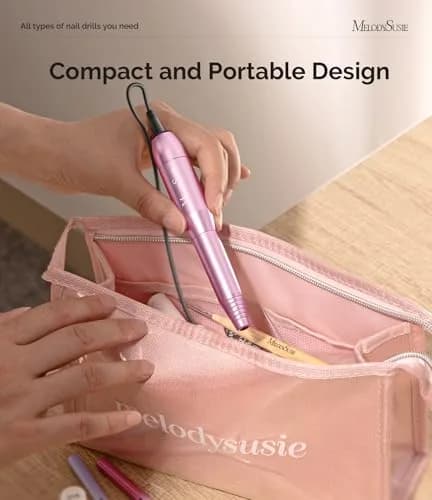 MelodySusie USB Nail Drill PC120I Purple | 20,000 RPM Portable Electric Nail File for Gentle Nail Prep thumbnail 3