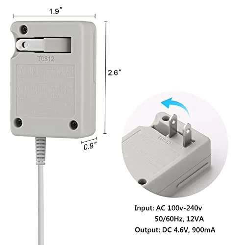 Trenro 3DS Charger Compatible with Nintendo 3DS/ DSi/XL/2DS/ New 3DS | Foldable, Portable, Safe thumbnail 4