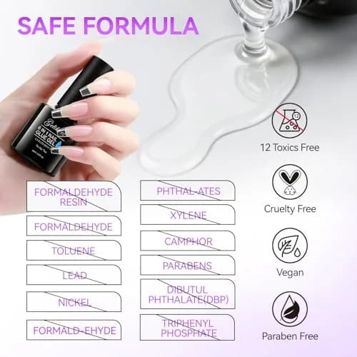 Gelike EC 6 in 1 UV Gel Nail Glue for Press Ons & Nail Tips | 8ml (0.27 Fl Oz) HEMA-Free Formula thumbnail 6