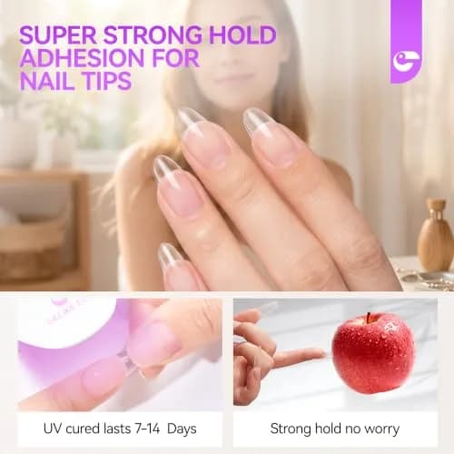 Gelike EC 6 in 1 UV Gel Nail Glue for Press Ons & Nail Tips | 8ml (0.27 Fl Oz) HEMA-Free Formula thumbnail 3