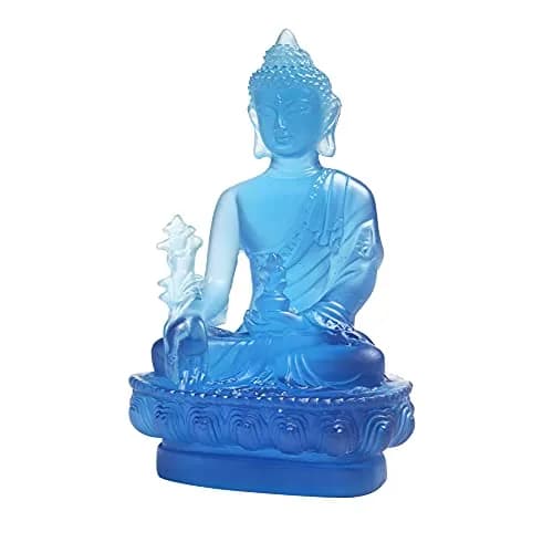 Acxico Buddha Medicine Figure Statue 12 cm (4.72 in) | Resin Feng Shui Altar Decor thumbnail 1