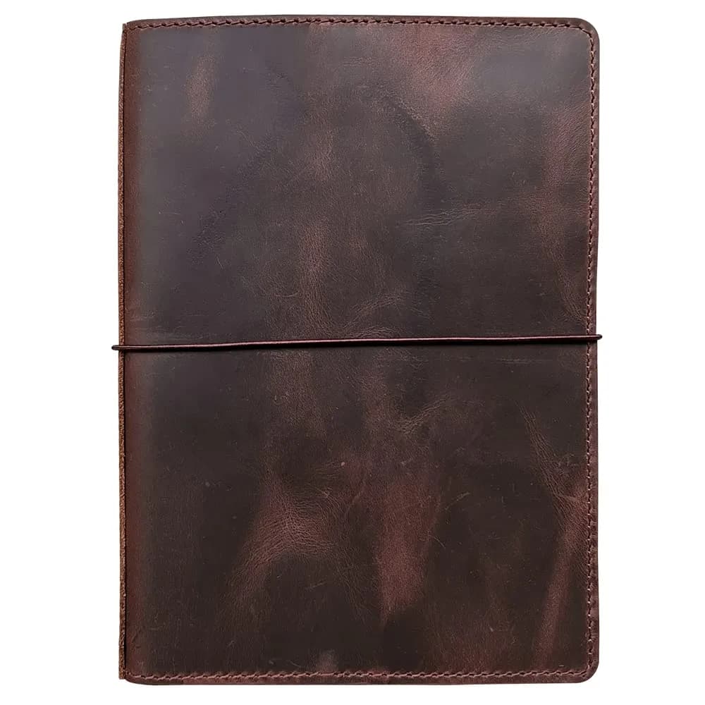 newestor Travelers Notebook Cover A5 Size Dark Brown Genuine Leather | Durable & Functional for Daily Use - main product image