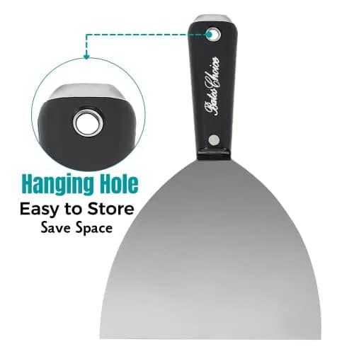 Bates Choice 6 Inch Flexible Drywall Spackle Knife | Carbon Steel, Rust-Resistant, Soft-Grip Handle thumbnail 5