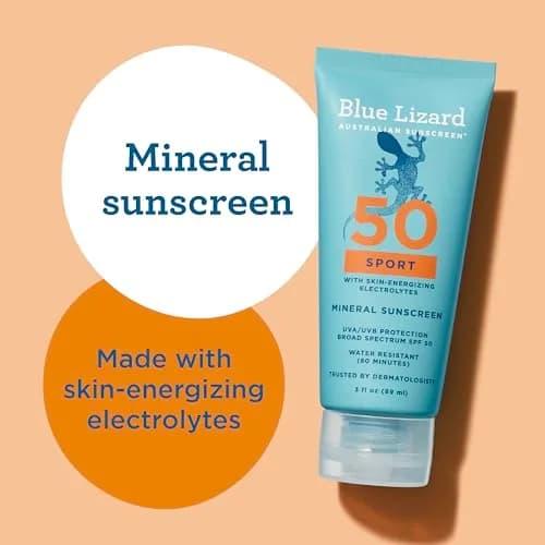 Blue Lizard Sport Mineral SPF 50 Lotion 89ml (3.0 Fl Oz) | Broad Spectrum UVA/UVB Protection thumbnail 4