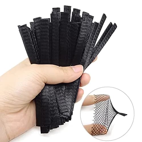 Honbay 100PCS Makeup Brush Protector Mesh Covers (12cm x 1cm) | Expandable & Reusable for Brushes, Tassels, Buds thumbnail 6