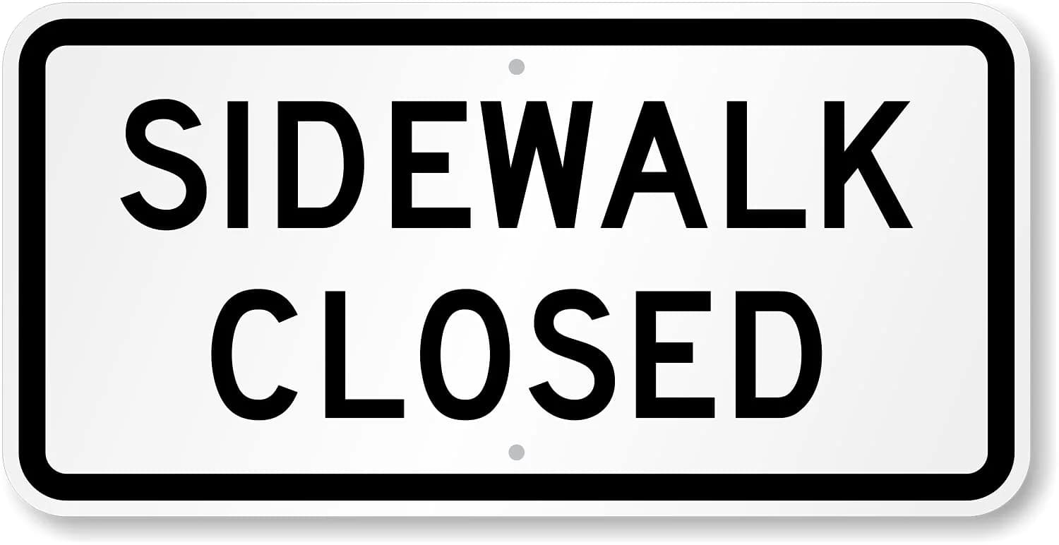 SmartSign 12 x 24 inch MUTCD-Compliant Metal Sign, Black & White, Reflective, Durable Aluminum - main product image