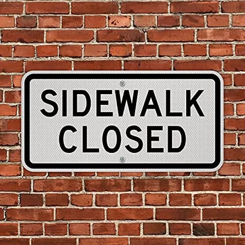 SmartSign 12 x 24 inch MUTCD-Compliant Metal Sign, Black & White, Reflective, Durable Aluminum thumbnail 4