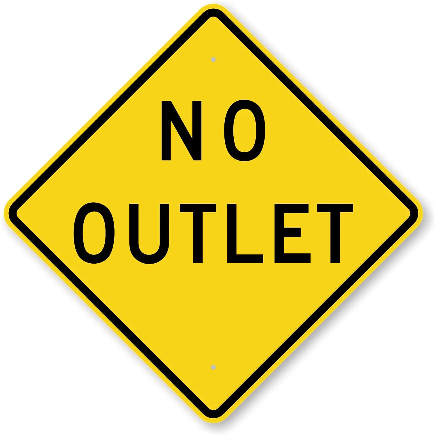 SmartSign 24 x 24 inch MUTCD-Compliant Metal Sign, Aluminum, Black and Yellow | MUTCD & DOT Approved