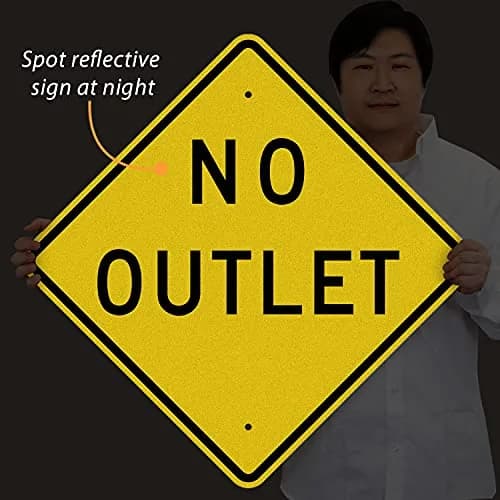 SmartSign 24 x 24 inch MUTCD-Compliant Metal Sign, Aluminum, Black and Yellow | MUTCD & DOT Approved thumbnail 3