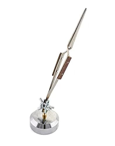 QWORK Cross Locking Tweezers with Base 360° Rotation | Jewelry Welding Soldering Repair Kit thumbnail 1
