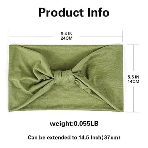 GiLi 6 Pack Wide Headbands for Women 5.5-inch | Non Slip, Soft Elastic, Sweat-Wicking Head Wraps thumbnail 2