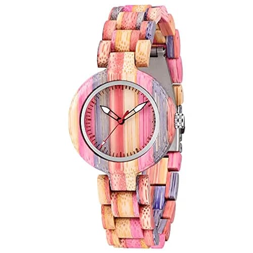 Dentily Rainbow Wooden Watch 35mm | Natural Quartz, Adjustable, Lightweight for Women thumbnail 1