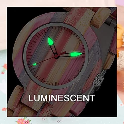 Dentily Rainbow Wooden Watch 35mm | Natural Quartz, Adjustable, Lightweight for Women thumbnail 3