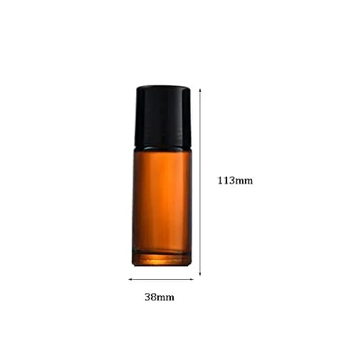 Wresty 50ml Amber Glass Roll On Bottle | Leak-Proof Essential Oil Container for Travel & Cosmetics thumbnail 2