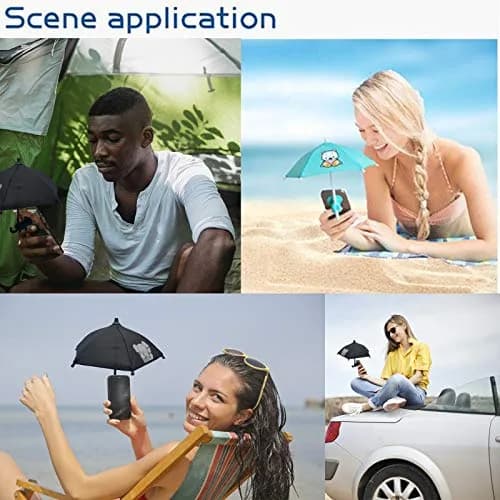 BEITESTAR Phone Umbrella for Sun, Cell Phone Umbrella Sun Shade with Adjustable Piggy Suction Cup Stand for iPhone, iPad, Gopro | Unique Sunshade & Phone Holder thumbnail 4