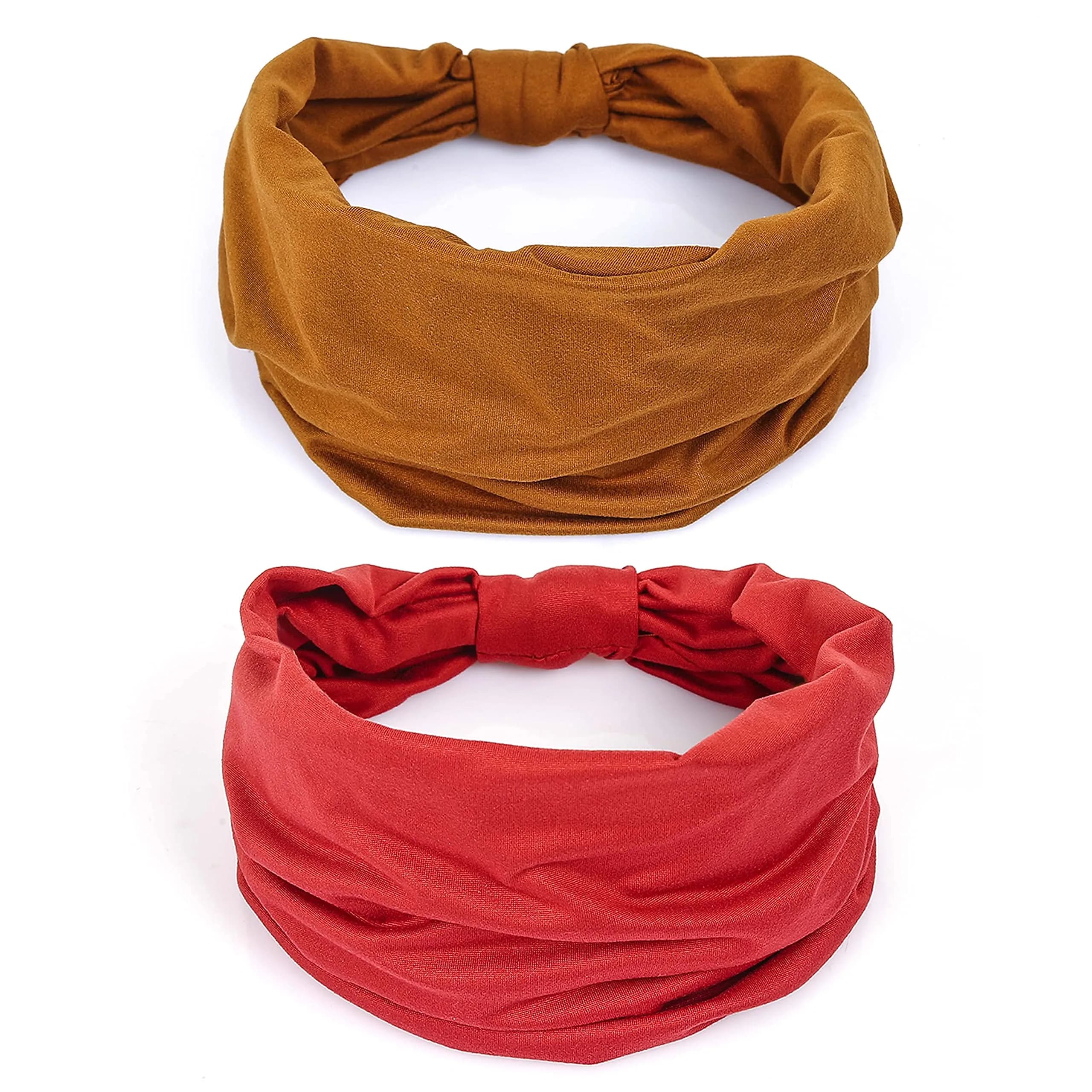 GiLi 2 Pack Wide Headbands for Women 5.5-inch | Sweat-wicking, Non Slip, Soft Cotton