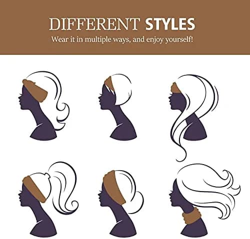 GiLi 2 Pack Wide Headbands for Women 5.5-inch | Sweat-wicking, Non Slip, Soft Cotton thumbnail 6