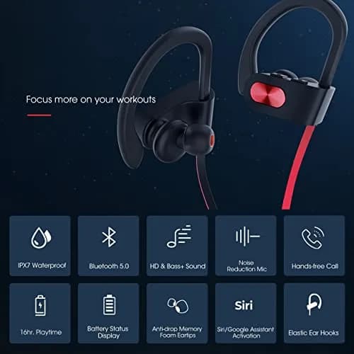 Redzoo Flame Wireless Bluetooth 5.0 Earbuds | 16 Hours Playtime, IPX7 Waterproof, CVC6.0 Mic thumbnail 2