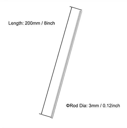 VictorsHome 3mm x 200mm 304 Stainless Steel Round Rod (10pcs) | Corrosion Resistant Metal Bar Stock for DIY Crafts thumbnail 2