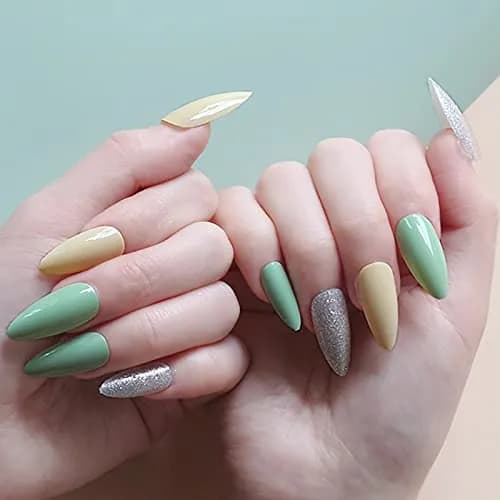 Ohlove False Nail Tips 500Pcs Medium Almond Full Cover Clear Acrylic Nails for DIY Nail Art, 10 Sizes thumbnail 5
