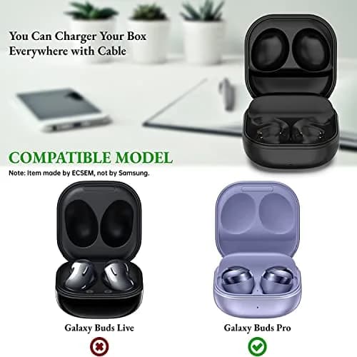 E ECSEM Replacement Charging Case for Samsung Galaxy Buds Pro SM-R190 | Wired USB Charging Accessory (70-120c) thumbnail 2